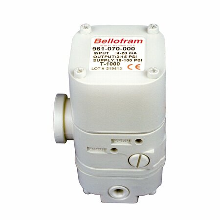 BELLOFRAM PRECISION CONTROLS Transducer, Electro-Pneumatic, Type I/P, T1000 Series, 2-60 PSIG, 4-20 mA 961-117-000